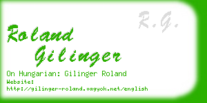 roland gilinger business card